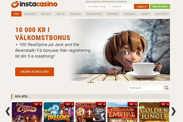 Instacasino bonusar