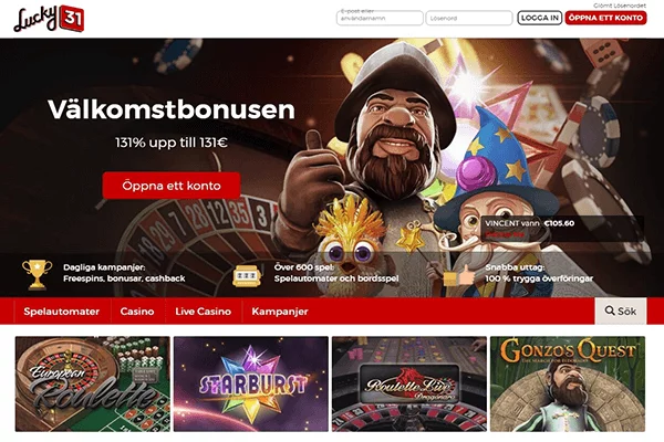 Lucky31 bonusar