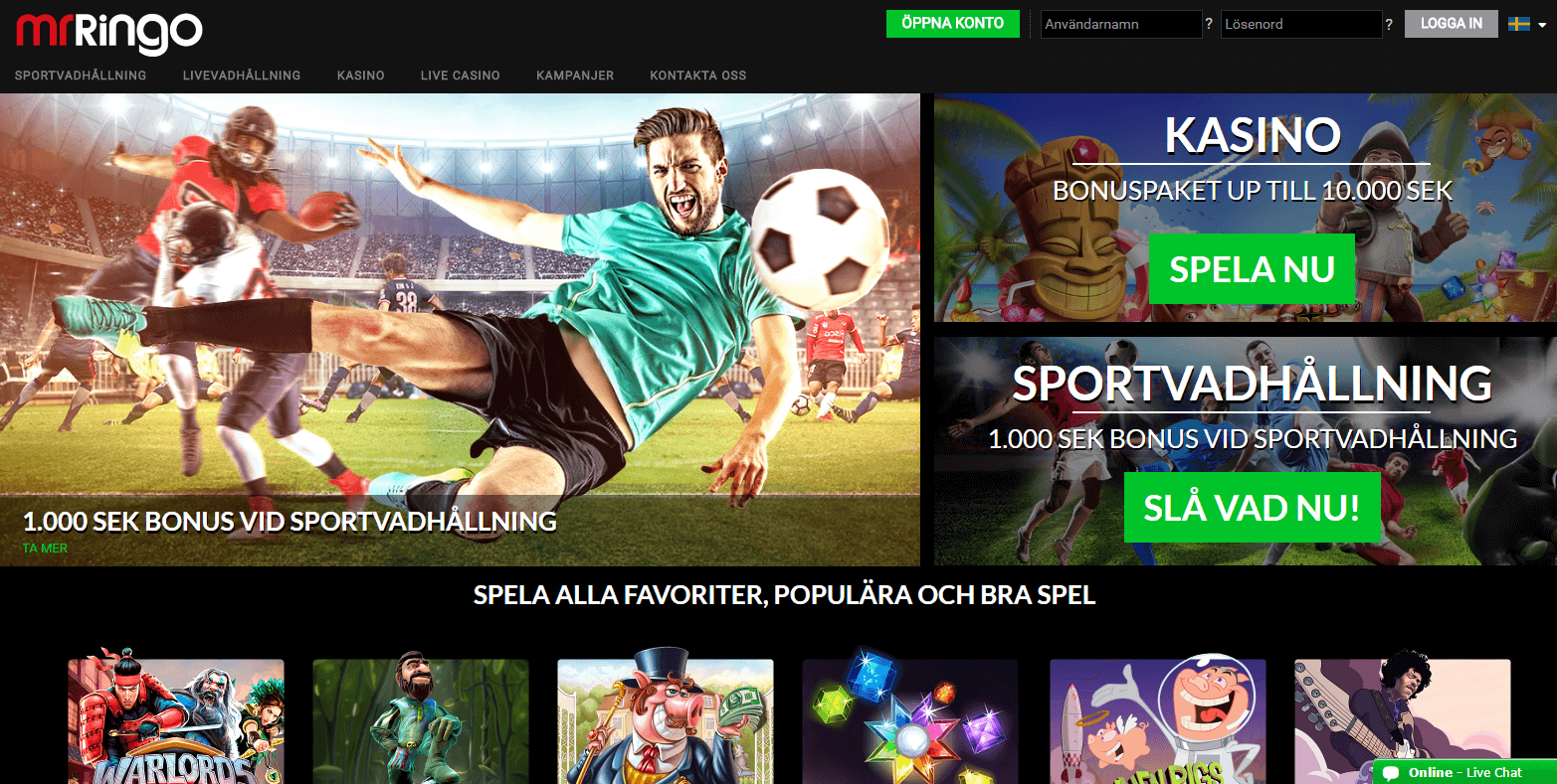 Välkomstbonus Mrringo