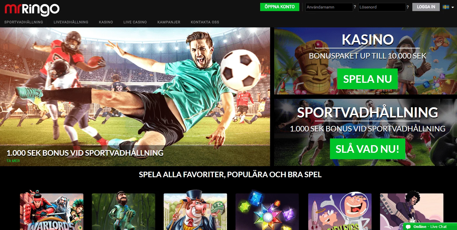 Välkomstbonus Mrringo