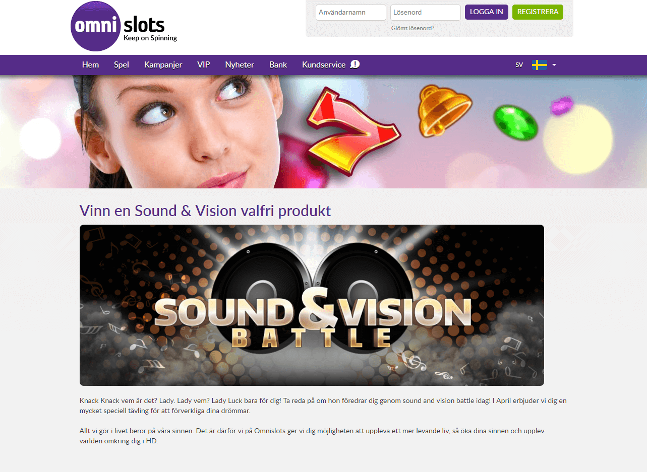 Vinn prylar hos Omnislots