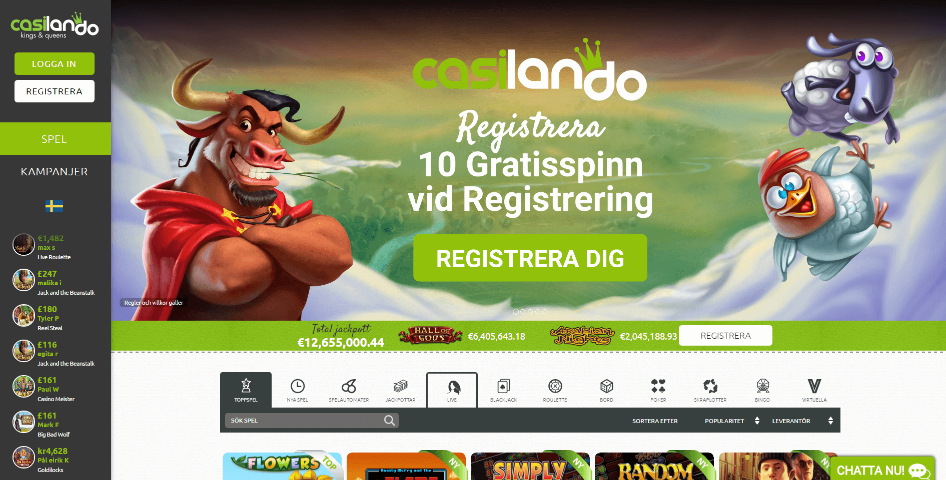 Veckans casino Casilando