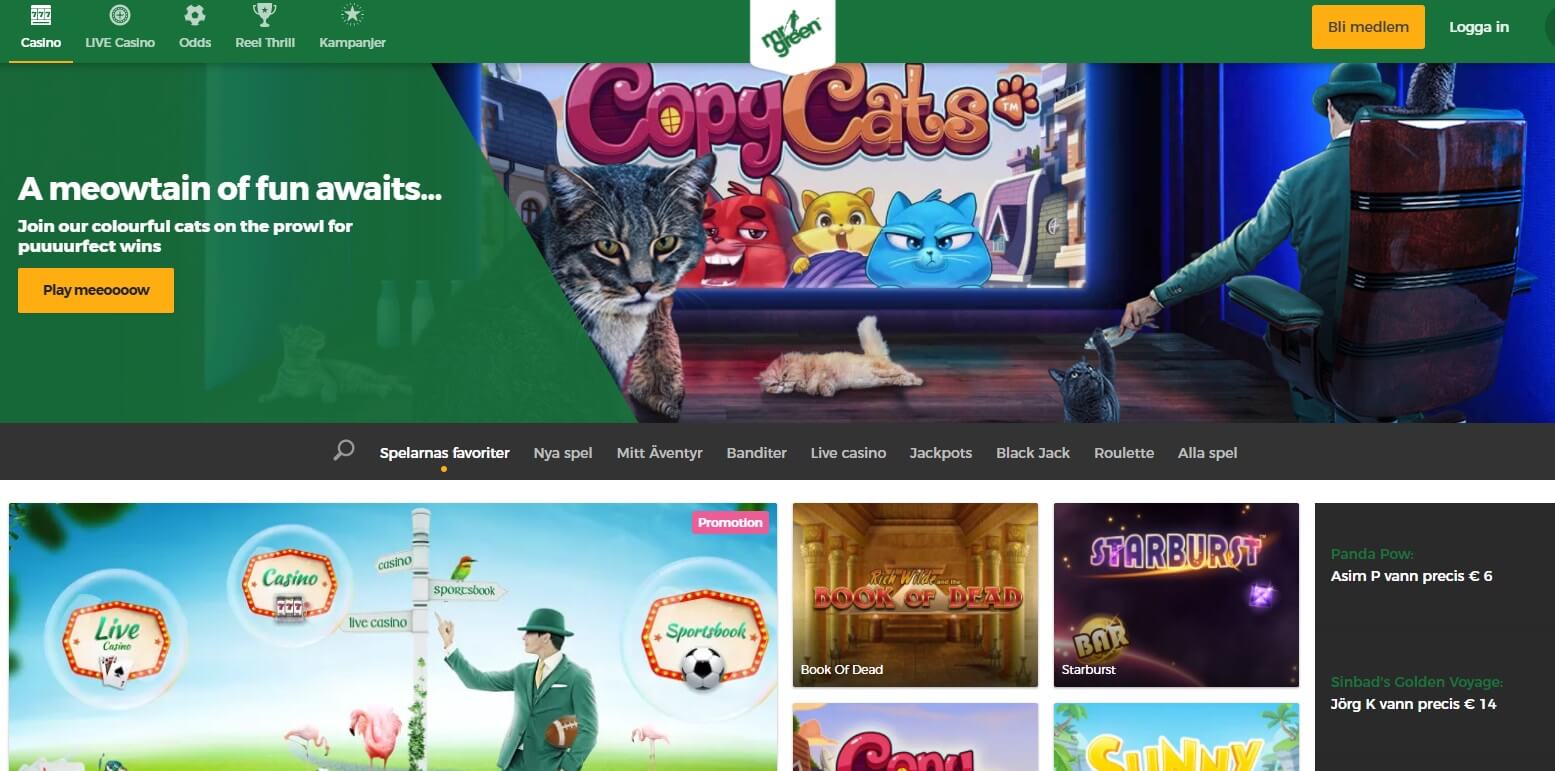 MrGreen 100 000 kronor kampanj