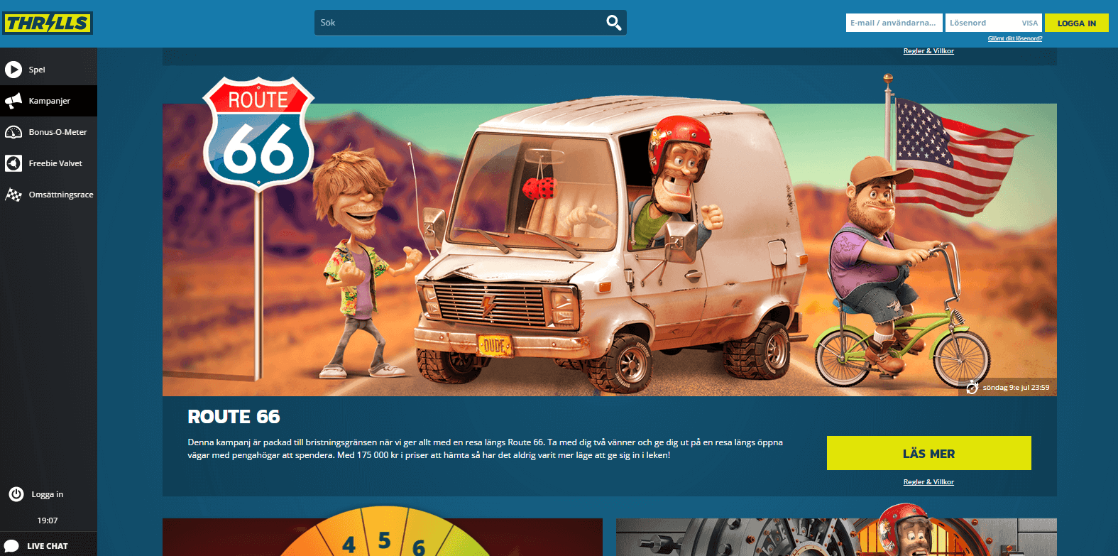Thrills Route66 utlottning