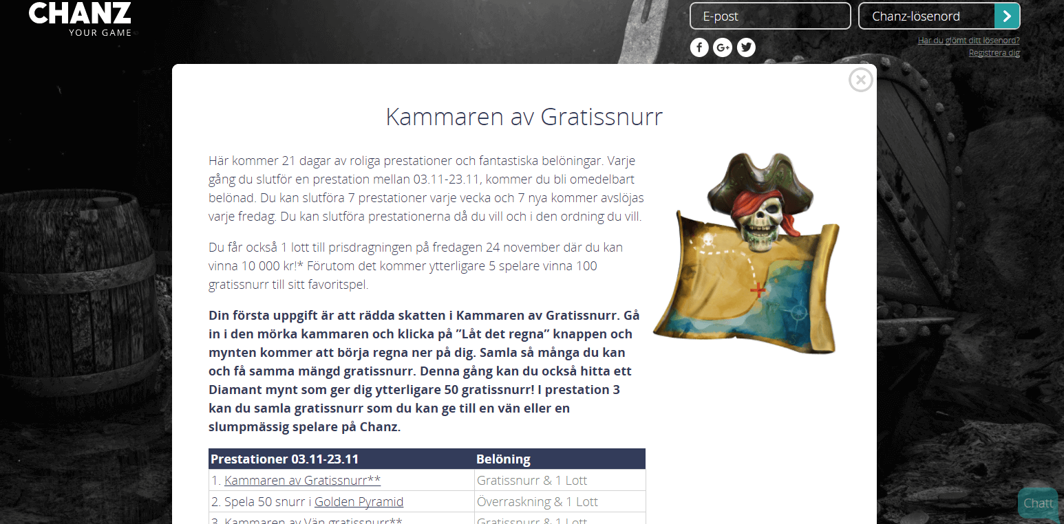 Chanz freespins kampanj