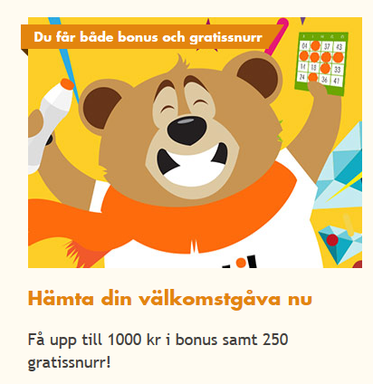 Bertil 1000 kronor välkomstbonus