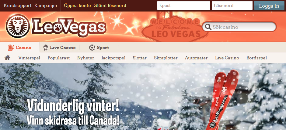 LeoVegas Skidresa till Kanada