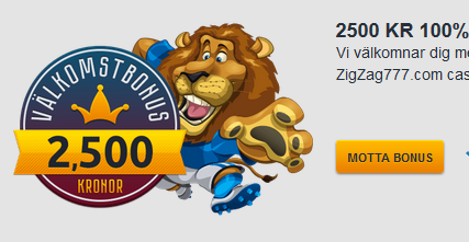 zigzag777 100% Välkomstbonus