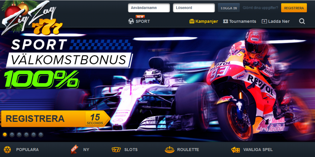 zigzag777 100% Välkomstbonus