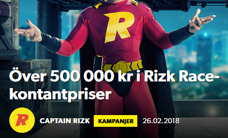 Rizk Race 500 000 kr i kontantpriser
