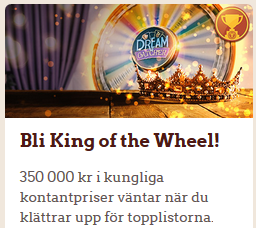 LeoVegas King of the Wheel 350 000 kr