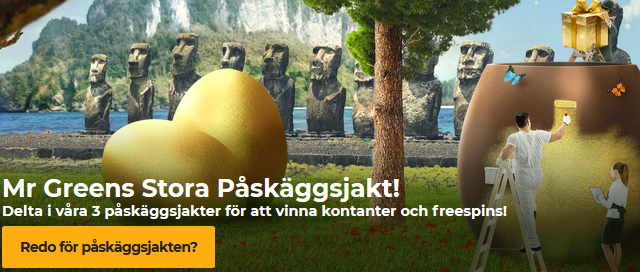 MrGreen Gyllene ägg och kontanter på 35 000 kr