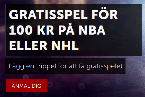 Betsafe Gratisspel för 100 kr på NBA eller NHL