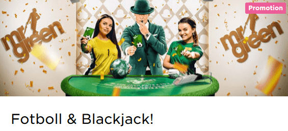 MrGreen Vinn 10 000 kr jackpott på fotboll och Blackjack