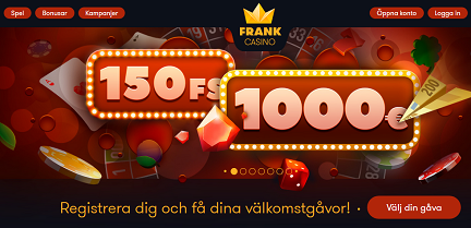 Nätcasino Frank Casino Lady Robot 150 000 prispool