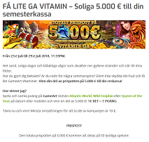 Nätcasino Lapalingo FÅ LITE GA VITAMIN – Soliga 5.000 € till din semesterkassa