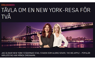 Nätcasino Maria Casino TÄVLA OM EN NEW YORK-RESA FÖR TVÅ!