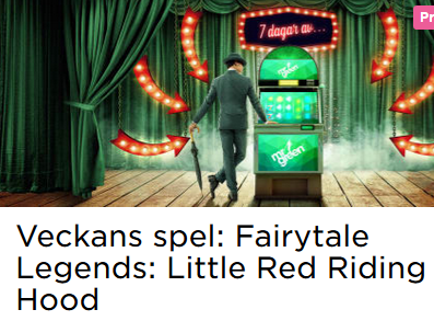 Nätcasino MrGreen Freespins Veckans spel: Fairytale Legends: Little Red Riding Hood