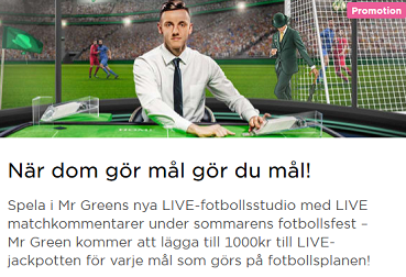 MrGreen nätcasino När dom gör mål gör du mål!