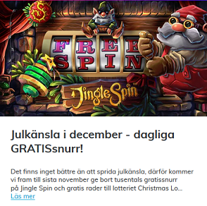Nätcasino Multilotto - Öppna casino julklappar i julkalendern varje på spelsidan!