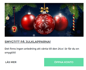 Nätcasino PirateSpin - Smygtitta på julklapparna och vinn andel av 50 000 kr och 25 000 freespins!