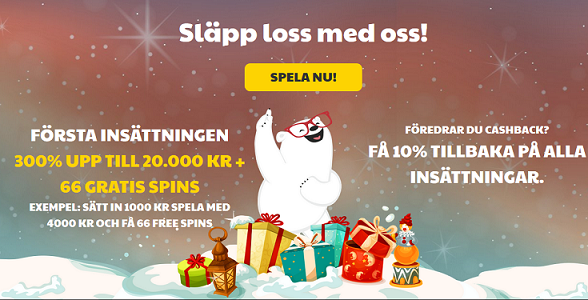 Öppna julklappar - insättningsbonusar och freespins - varje dag på Ridika!
