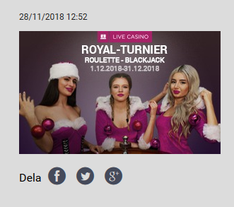 Vinn din del av 18500 € i Royal Turnier på Vbet!