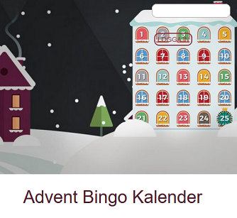 Nätcasino OnlineBingo - Advent Bingo Kalender - Vinn 10 € varje dag!