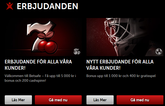 Öppna konto på Betsafe och ta chansen att vinna minst 10 000 kr eller över 175 miljoner kronor på jackpott!