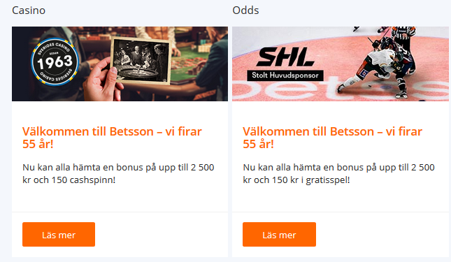 Gå med på Betsson så kan du vinna 10 000 kr i tröstpris!