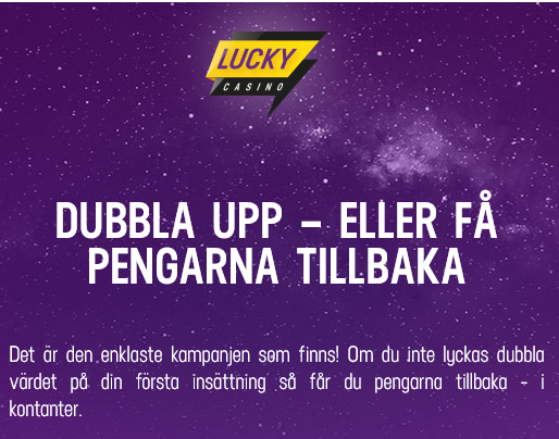 Börja spela på Lucky Casino nu och prova lyckan att vinna 5000 kr kontant!