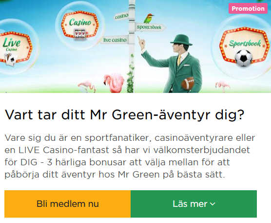 Bli medlem nu på Mr Green och tävla om att vinna 20 000 kr kontant!
