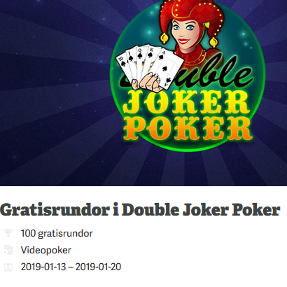 Vinn 100 gratisrundor i Double Joker Poker på Paf!