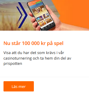 Nu står hela 100 000 kr på spel hos Betsson!