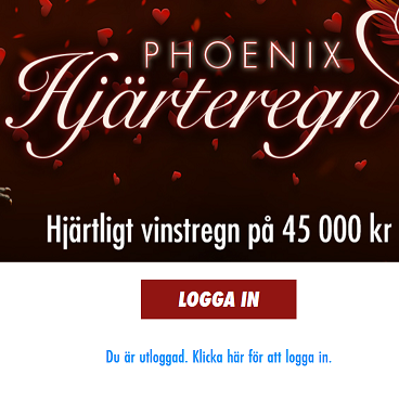Phoenix Hjärtregn - Tävla om 45 000 kr på Jackpotjoy!