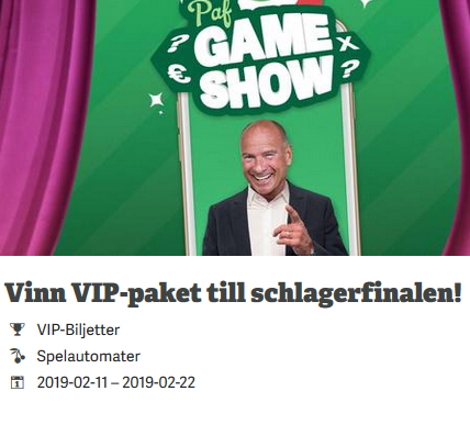 Så kan du vinna ett VIP-paket för 2 till schlagerfinalen hos Paf!
