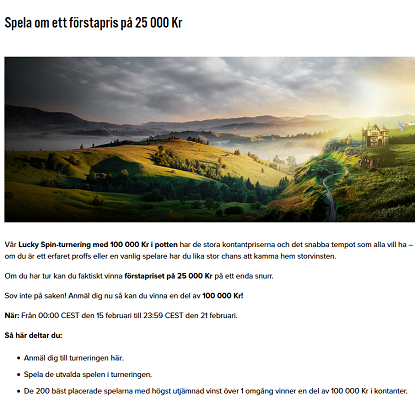 Spela om ett förstapris på 25 000 kr på nätcasino iGame!