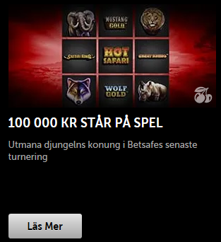 100 000 kronor står på spel hos nätcasino Betsafe!
