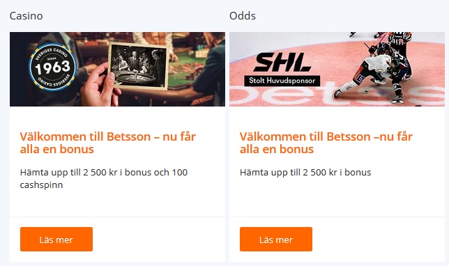 Skapa konto på Betsson för att tävla om drygt 1 miljon kronor!