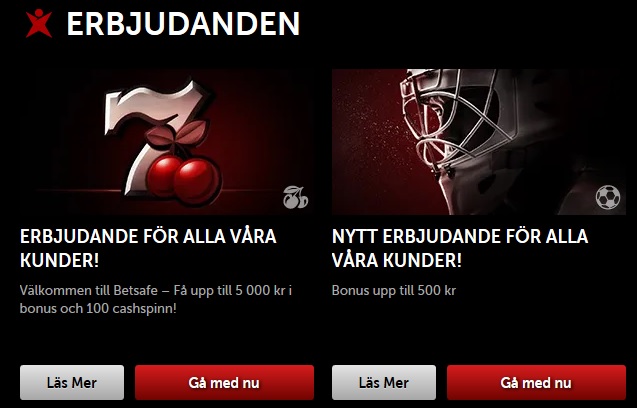 Öppna konto på Betsafe så du kan få din oddsboost på kvällens fotbollsmatch!