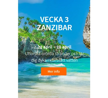 Vinn resan till Zanzibar hos Betsson!
