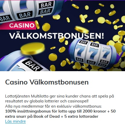 Klicka här och hämta din Multilotto casino bonus nu!