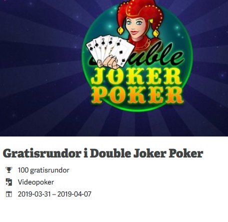 Vinn 100 gratisrundor i Double Joker Poker på Paf!