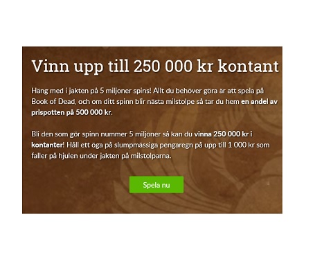 Vinn 250 000 kr med ett enda snurr på Sverigeautomaten!