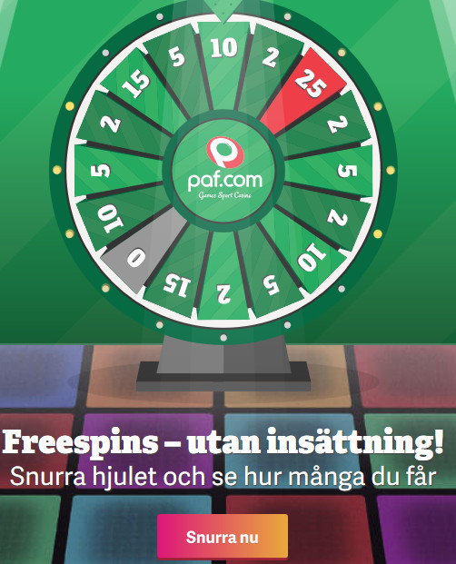 Klicka här för att gå med Paf och få dina 10 gratisrundor i Blackjack!