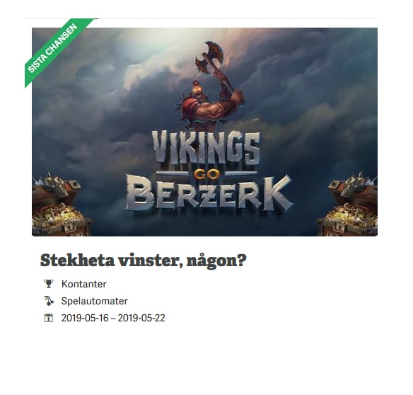 Vinn del av 10 000 kr på Vikings Go Berzerk hos Paf!