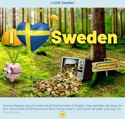 Delta i 10 000 kr vinstregn idag på SwedenCasino!