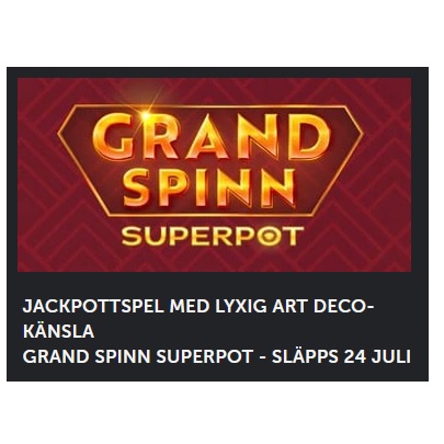 Spela Grand Spinn Superpot på Betsafe!