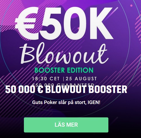 Vinn plats till 50 000 € Poker från Guts!