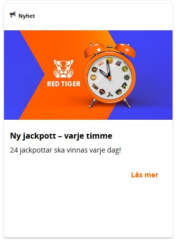 24 jackpottar varje dag på Betsson casino!